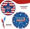 96PCS 4th of July 250th Anniversary Patriotic Tableware Set for 24 Guests – Disposable Plates, Napkins & Color Forks for Independence Day, Memorial Day & BBQ Parties